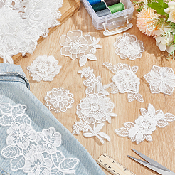 24 stücke 12 arten computerisierte stickerei polyester ornament zubehör&nbsp;DIY-GA0007-55C