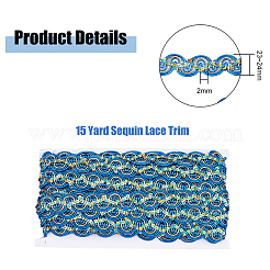 15 Yard glitzerndes Polyester-Spitzenband&nbsp;OCOR-WH0091-09A