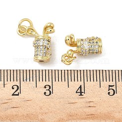 Pendentifs avec zircon cubiques à micro-pavés en laiton&nbsp;X-KK-Z120-29G