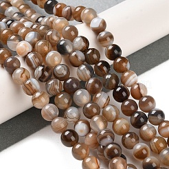 Chapelets de perles en agate à rayures naturelles/agates à bandes&nbsp;G-Z060-A01-A14