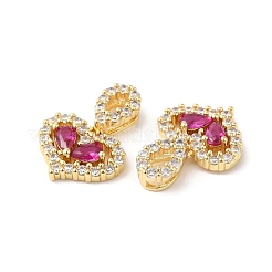 Vrais pendentifs en laiton plaqué 16k or véritable micro pavé zircone cubique&nbsp;ZIRC-L103-049G