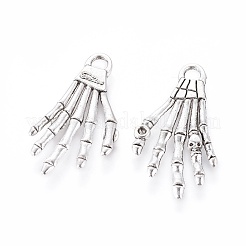 Tibetischer stil Aluminium Anhänger & Charms&nbsp;LS-TIBEP-5291-AS-FF