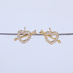 Elegantes pendientes de latón con forma de corazón de Cupido&nbsp;AJ1399