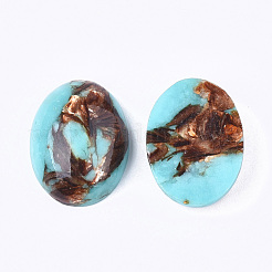 Montierte synthetische kaiserliche Jaspis- und Bronzit-Cabochons&nbsp;G-S329-080E