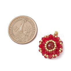 Natürlicher Karneol (gefärbt und mit Herz) und flache&nbsp;PALLOY-MZ00950-07