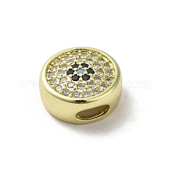 Breloques en laiton avec zircone cubique de micro pave&nbsp;KK-E092-35G