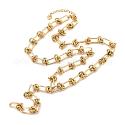 Collier à maillons en acier inoxydable 304 pour hommes et femmes&nbsp;NJEW-A032-05G-01