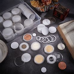 60 x Aufbewahrungsbox für Gedenkmünzen aus Kunststoff&nbsp;CON-PH0003-09