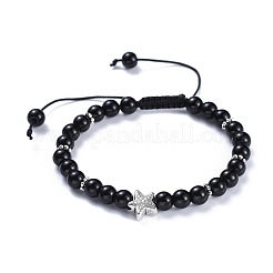 Bracciali di perline intrecciati con pietre preziose naturali regolabili&nbsp;BJEW-JB04422