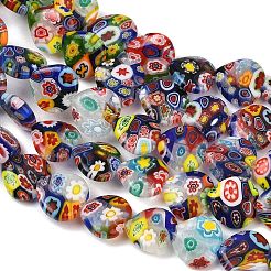 Millefiori main brins coeur en verre de perles&nbsp;LK-P017-14