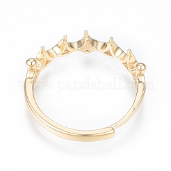 Anelli regolabili in ottone con micro zirconi chiari&nbsp;LS-KK-T062-238G