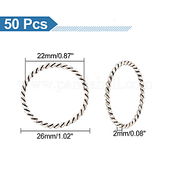 50 anello di collegamento in lega in stile tibetano&nbsp;FIND-UN0002-01AS