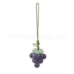 3 ciondolo decorativo a forma di occhio di gatto con uva&nbsp;HJEW-TA00415