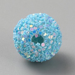 Perles acryliques opaques&nbsp;MACR-WH0010-12I