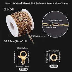 DIY 304 Edelstahl Büroklammer Ketten Halskette/Armbänder Herstellung Kits&nbsp;DIY-BBC0002-49