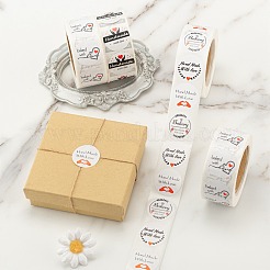 6 Rollen 3 Stilwort handgemacht mit Liebe selbstklebende Kraftpapieraufkleber&nbsp;DIY-LS0003-33