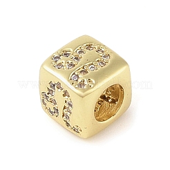 Perle europee in zircone chiaro con micro pavè di zirconi chiari&nbsp;LS-KK-K368-01G-05