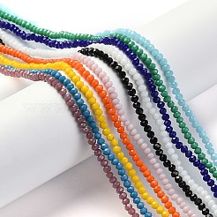 Chapelets de perles en rondelles facettées en verre&nbsp;GLAA-I033-3mm-M