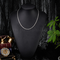 1 collar de cadena de eslabones cubanos de acero inoxidable 304 para hombres y mujeres.&nbsp;NJEW-BM0001-08B