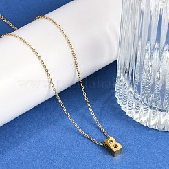Collane pendenti in acciaio inossidabile placcato ionico (ip) 304&nbsp;NJEW-R050-01G-02
