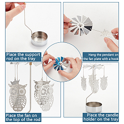Drehbarer Kerzenständer aus Edelstahl&nbsp;DIY-WH0304-976A