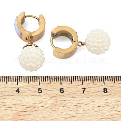Boucles d'oreilles créoles rondes en acier inoxydable 201&nbsp;EJEW-D354-20G