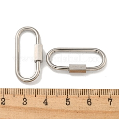 Anlaufgeschützte Karabinerverschluss-Anhänger aus Edelstahl 304 mit Schraubverschluss&nbsp;STAS-C092-05C-P