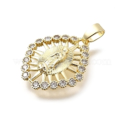 Ottone micro spianare pendenti zirconi&nbsp;KK-P336-01F-G