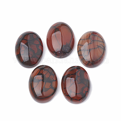 Природные кабошон агата, окрашенные, овальные, цвет шоколада, 25x18x7.5~8 мм