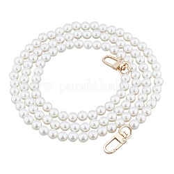 Correa de bolso de perlas de imitación acrílica, con langosta cierres de aleación, para accesorios de reemplazo de correas de bolsa, encaje antiguo, 120x1 cm