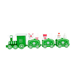 Mini-Eisenbahn-Display-Dekoration aus Kunststoff, Weihnachtsschmuck, für Partygeschenk Dekoration, grün, 45x195 mm
