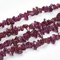 Natürlicher Granat Perlen Stränge, Pommes frites, 1~4x4~7 mm, Bohrung: 0.5~1 mm, ungefähr 34.25 Zoll (87 cm)