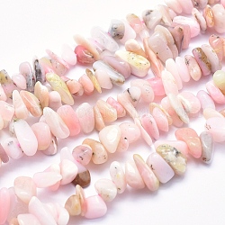 Chapelets de perles en opale rose naturelle, puces, 4~16x4~8mm, Trou: 0.8mm, 15.7 pouces