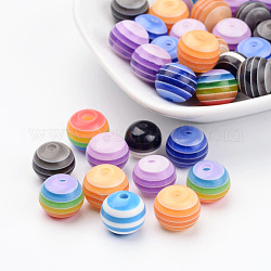 Abalorios de resina redondas, color mezclado, 12mm, agujero: 2 mm