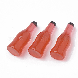 Cabochons in resina, liquore / bottiglia, arancio rosso, 26x9~11mm