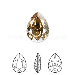 (Autumn Aesthetic Big Sale), Austrian Crystal Rhinestone, 4320, Crystal Passions, Foil Back,  Faceted Pear Fancy Stone, 001GSHA_Crystal Golden Shadow, 18x13x5mm