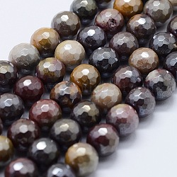 Fili di perline di Mookaite naturale elettrolitico, tondo, sfaccettato, 6mm, Foro: 1 mm, circa 67pcs/filo, 15.3 pollice (39 cm)