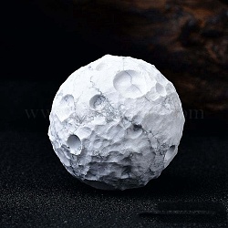 Sfera di cristallo di howlite naturale del meteorite lunare, decorazioni per esposizione di pietre energetiche reiki per la guarigione, meditazione, stregoneria, 43mm