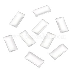 Cabochons en verre rectangle transparent kissitty, clair, 38x19x6.5mm