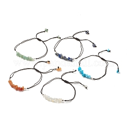 Bracelet de perles tressées avec puces de pierres précieuses pour femmes, diamètre intérieur: 5/8~3-5/8 pouce (1.6~9.3 cm)
