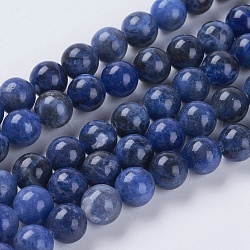Chapelets de perles en sodalite naturelle, ronde, 8mm, Trou: 1mm, Environ 48 pcs/chapelet, 15.75 pouce
