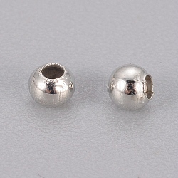 Perles séparateurs en fer, platine, 2.5x2mm, Trou: 1.2mm