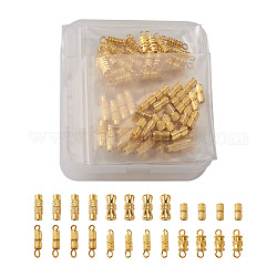Cierres de tornillo de latón de joyería pandahall, dorado, 120sets / caja