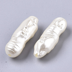 Perles acryliques en imitation perle ABS, floral blanc, 23x8x7mm, trou: 1.2 mm, environ 670 pcs / 500 g