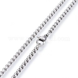 Collares de cadena de 304 acero inoxidable Rolo, con cierre de langosta, color acero inoxidable, 31.5 pulgada (80 cm)