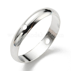 Marcos de cuentas de latón, Plateado de larga duración, anillo redondo, 925 plata esterlina, 14x2.5mm, agujero: 1 mm