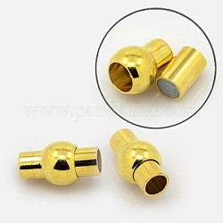 Brass Magnetic Clasps, Golden, 16x9mm, Hole: 5mm