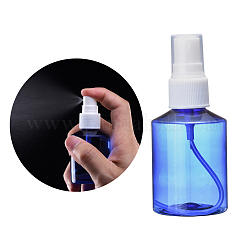 50ml Refillable PET Plastic Spray Bottles, Empty Pump Bottles for Liquid, Blue, 4.2x10cm, Capacity: 50ml(1.69 fl. oz)