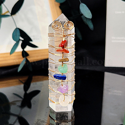 Чакра натуральный кристалл кварца заостренная призма бар домашний дисплей украшения, граненая пуля энергетического камня рейки, 20x70 мм