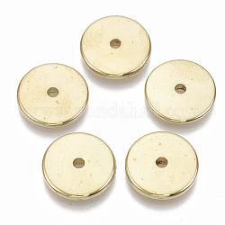 CCB Plastic Beads, Flat Round, Golden, 18x3mm, Hole: 2.5mm